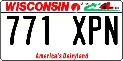 WI license plate 771XPN