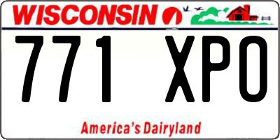 WI license plate 771XPO