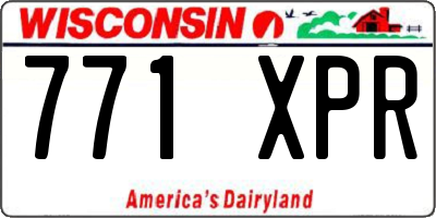 WI license plate 771XPR