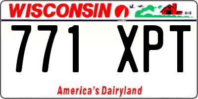 WI license plate 771XPT