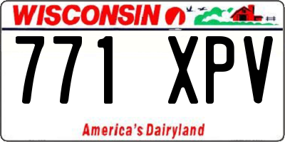 WI license plate 771XPV