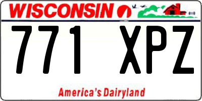 WI license plate 771XPZ
