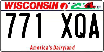 WI license plate 771XQA