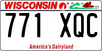 WI license plate 771XQC