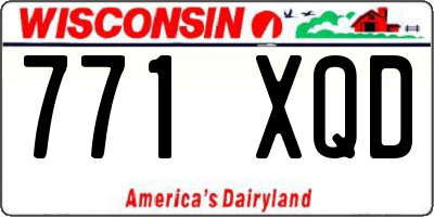 WI license plate 771XQD