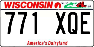 WI license plate 771XQE