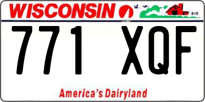 WI license plate 771XQF