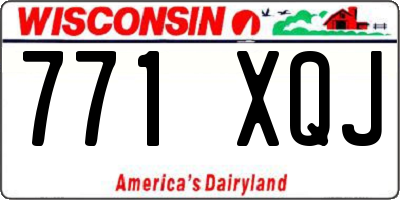 WI license plate 771XQJ