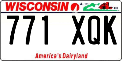 WI license plate 771XQK