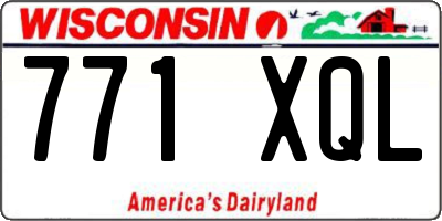 WI license plate 771XQL
