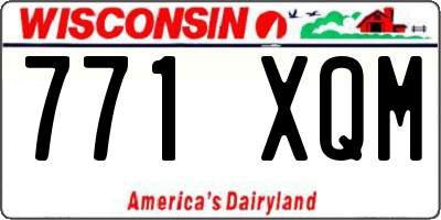 WI license plate 771XQM