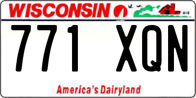 WI license plate 771XQN