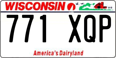 WI license plate 771XQP