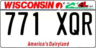 WI license plate 771XQR