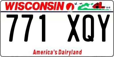 WI license plate 771XQY