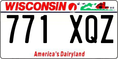 WI license plate 771XQZ