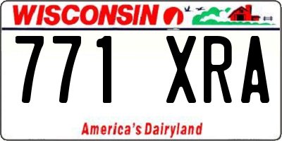 WI license plate 771XRA