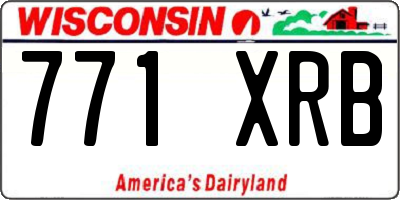 WI license plate 771XRB