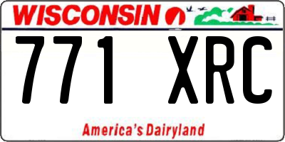 WI license plate 771XRC