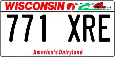 WI license plate 771XRE