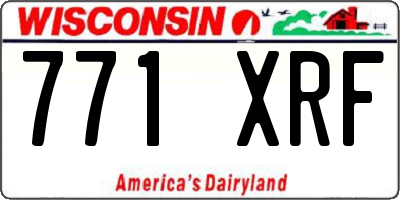 WI license plate 771XRF