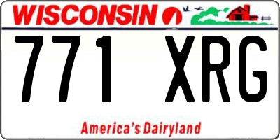 WI license plate 771XRG