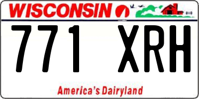 WI license plate 771XRH