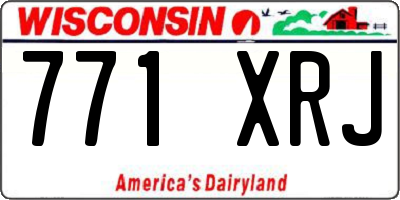 WI license plate 771XRJ
