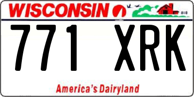 WI license plate 771XRK
