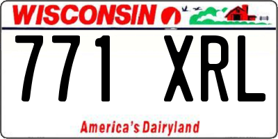 WI license plate 771XRL
