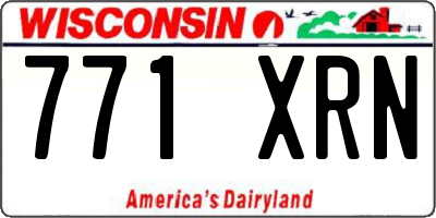 WI license plate 771XRN