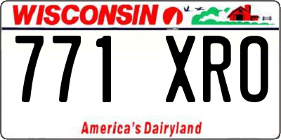 WI license plate 771XRO