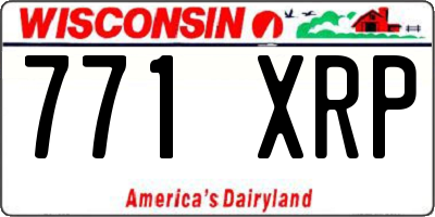 WI license plate 771XRP