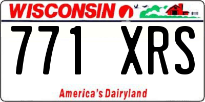 WI license plate 771XRS