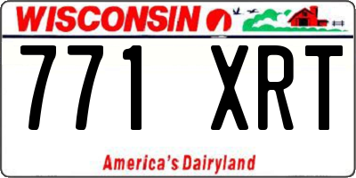 WI license plate 771XRT