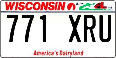 WI license plate 771XRU