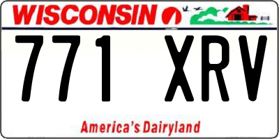 WI license plate 771XRV