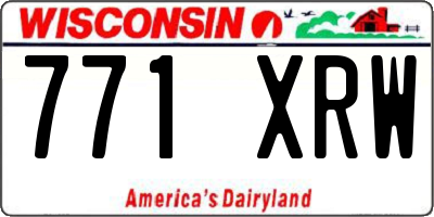 WI license plate 771XRW
