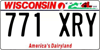 WI license plate 771XRY