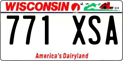 WI license plate 771XSA