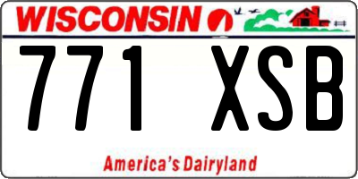 WI license plate 771XSB