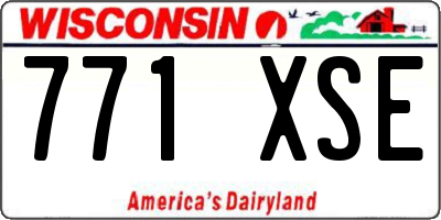 WI license plate 771XSE