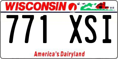 WI license plate 771XSI
