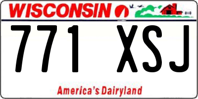 WI license plate 771XSJ