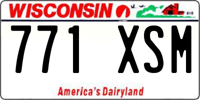 WI license plate 771XSM