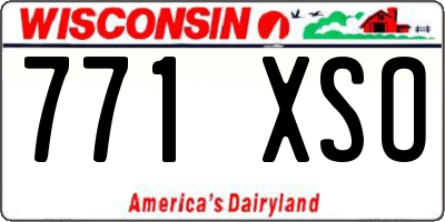 WI license plate 771XSO
