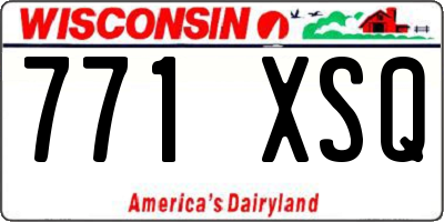 WI license plate 771XSQ