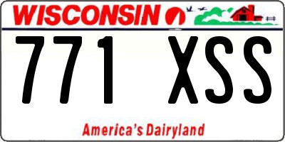 WI license plate 771XSS