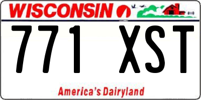 WI license plate 771XST