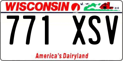 WI license plate 771XSV